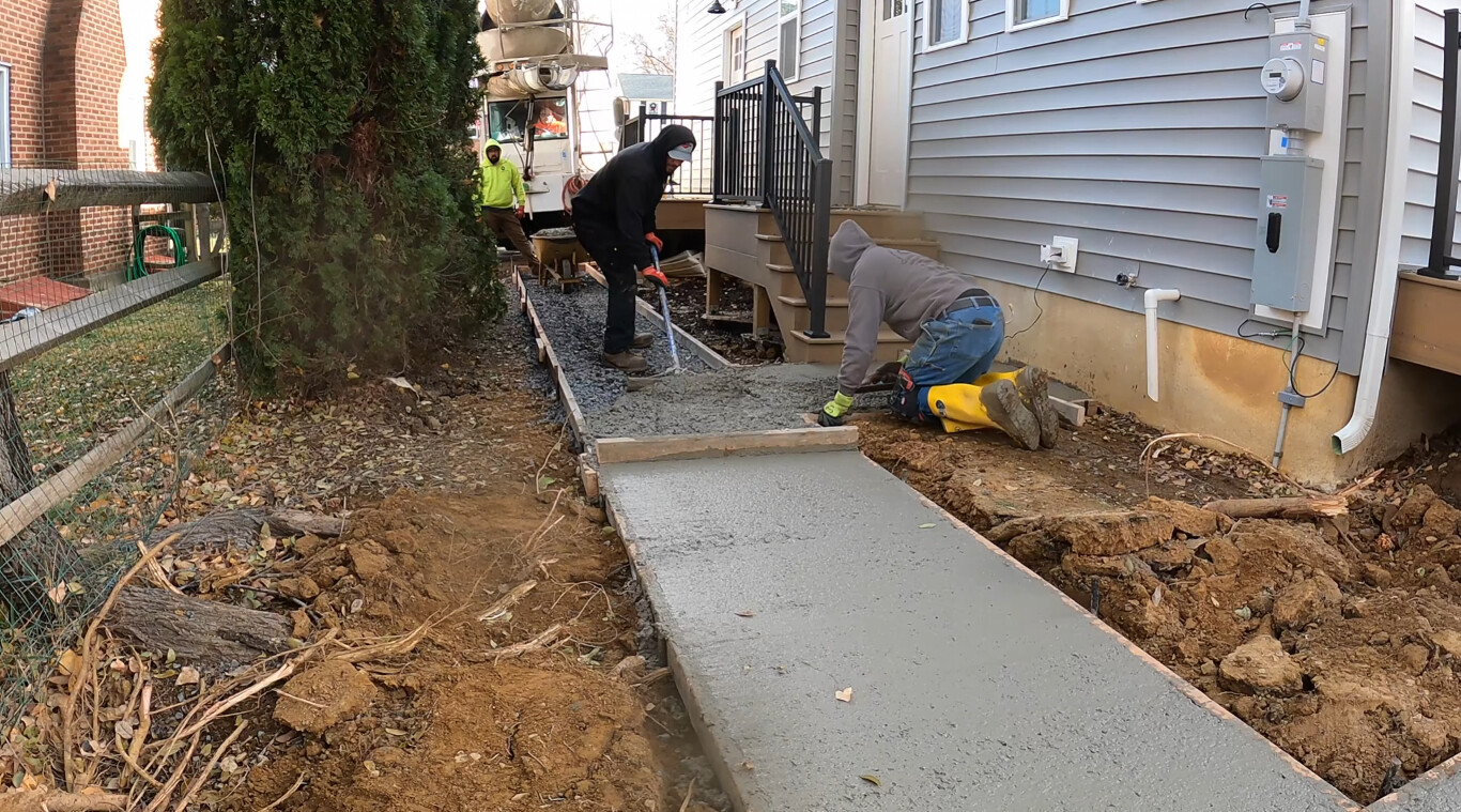 Expert concrete installation for driveways, patios, and walkways